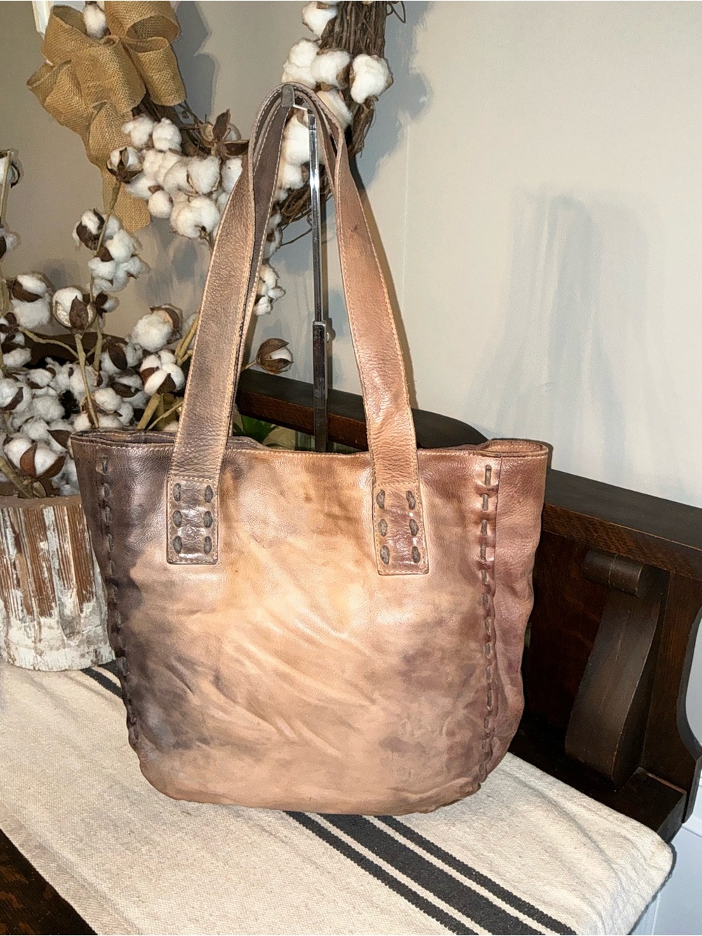 NWOT Bed Stu Leather Stevie Tote Shoulder Bag Starry Night Retail $265 - Picture 2 of 13